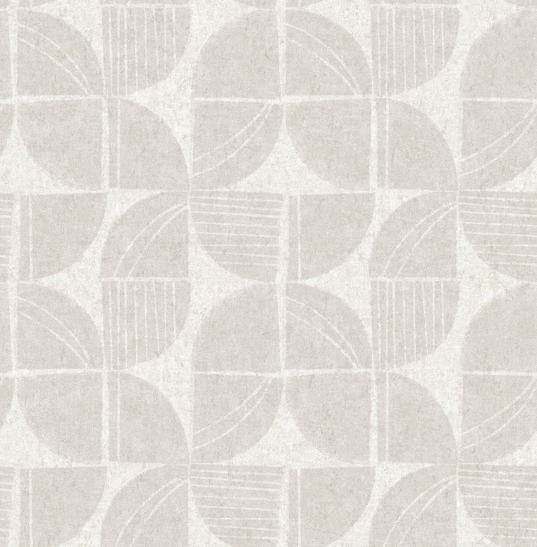 Baxter Bone Semicircle Mosaic Wallpaper by A-Street Prints Designer