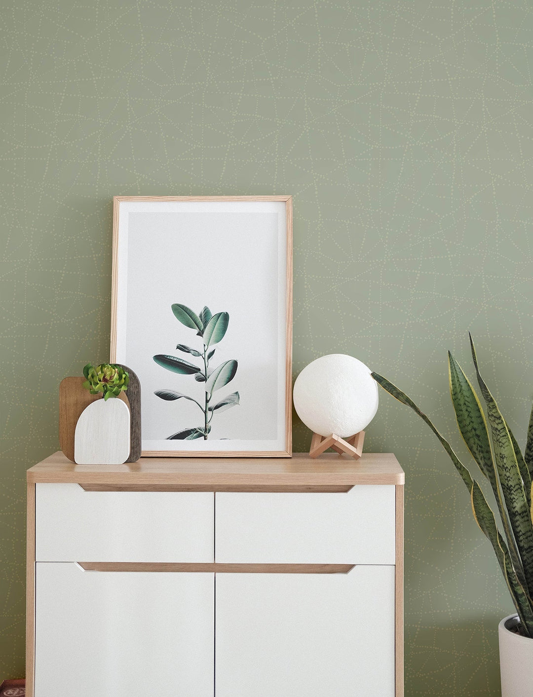 Alcott Sage Dotted Wallpaper by A-Street Prints Designer