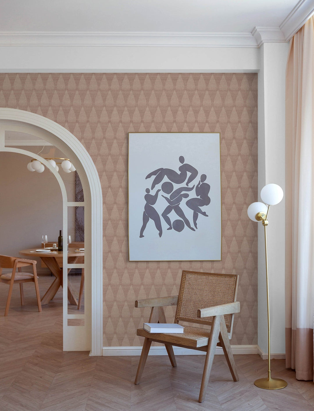 Mirko Rust Ogee Wallpaper by A-Street Prints Designer