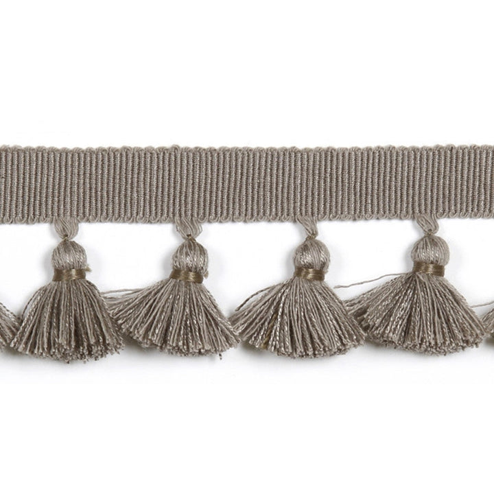 Hellenic Key Tassel Fringe Slate by Europatex Designer Fabric Hellenic 47% Fibranne, 44% Cotton, 9% Polyester 1.75 inches - Swanky Fabrics -