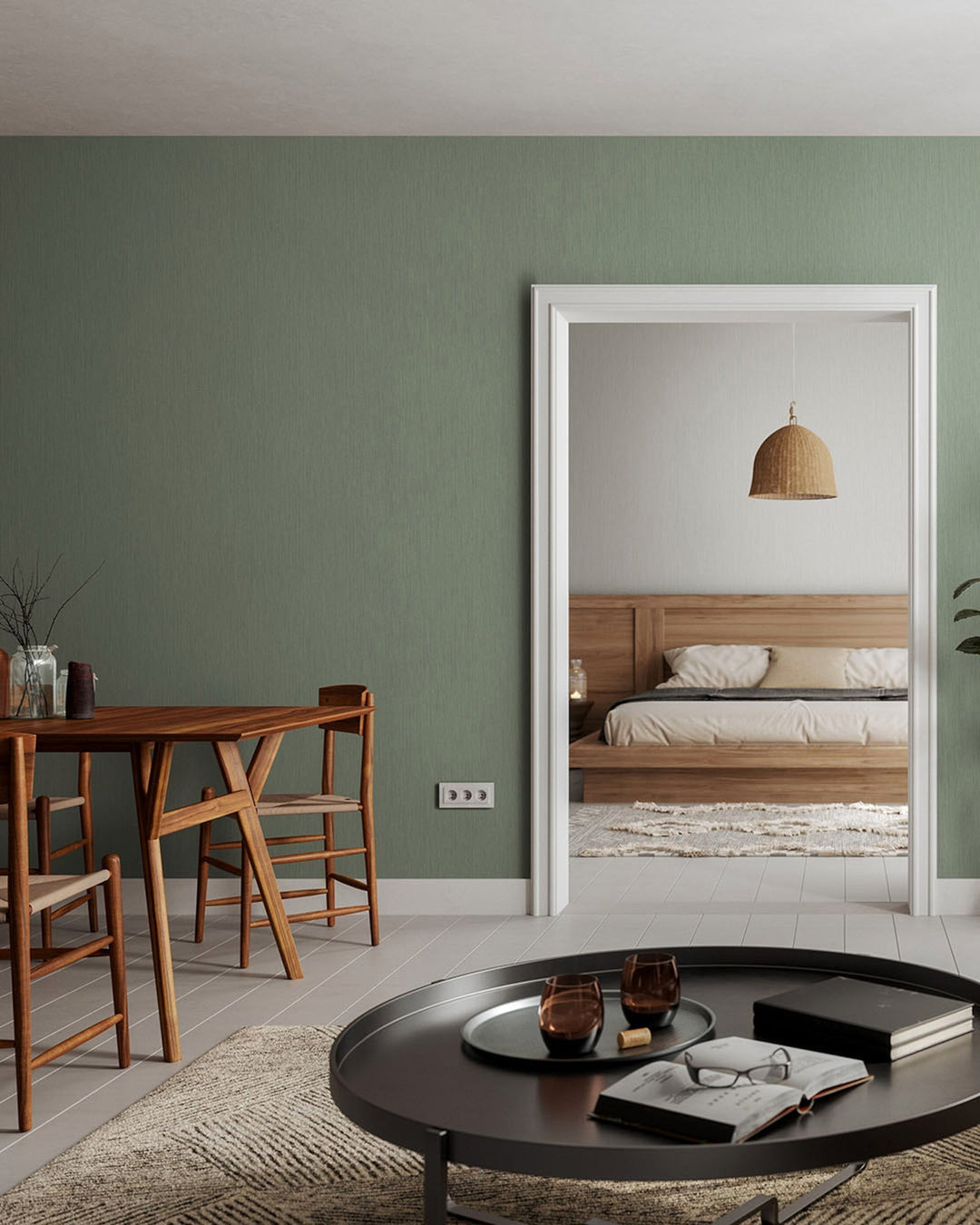 Midolin Tallbarr Jade Texture Wallpaper by A-Street Prints Designer
