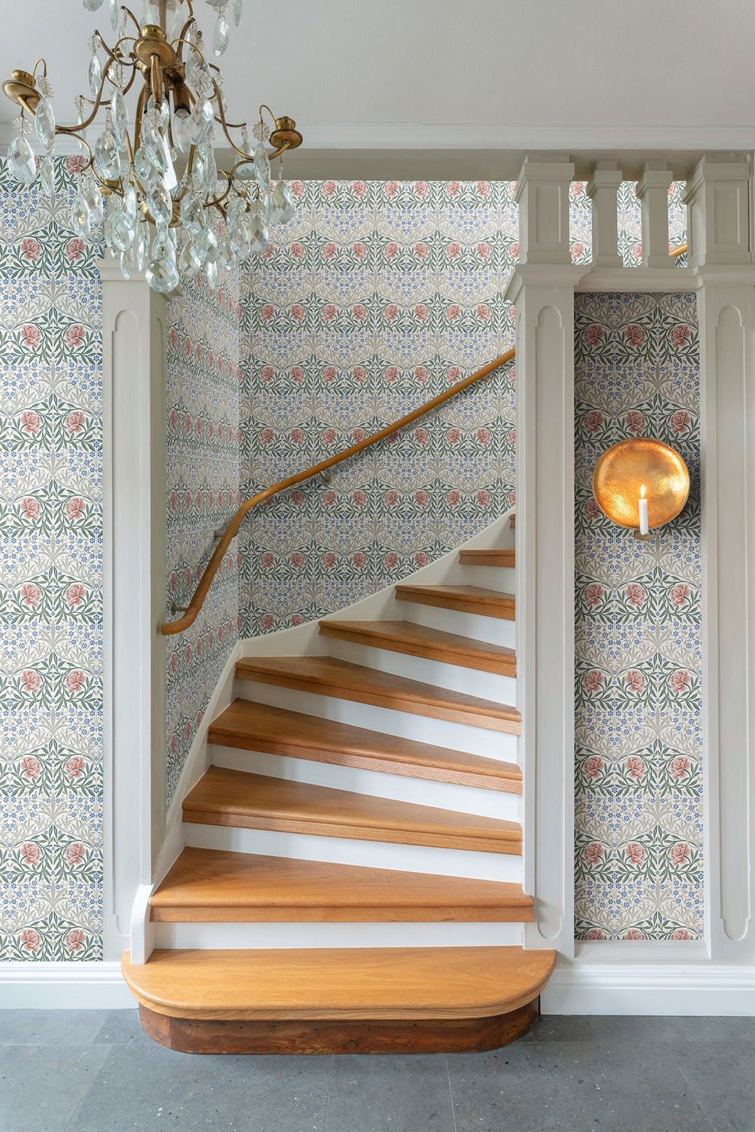Oxford Union Pink Floral Vines Wallpaper by A-Street Prints Designer