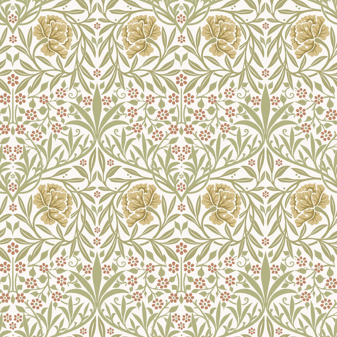 Oxford Union Yellow Floral Vines Wallpaper by A-Street Prints Designer