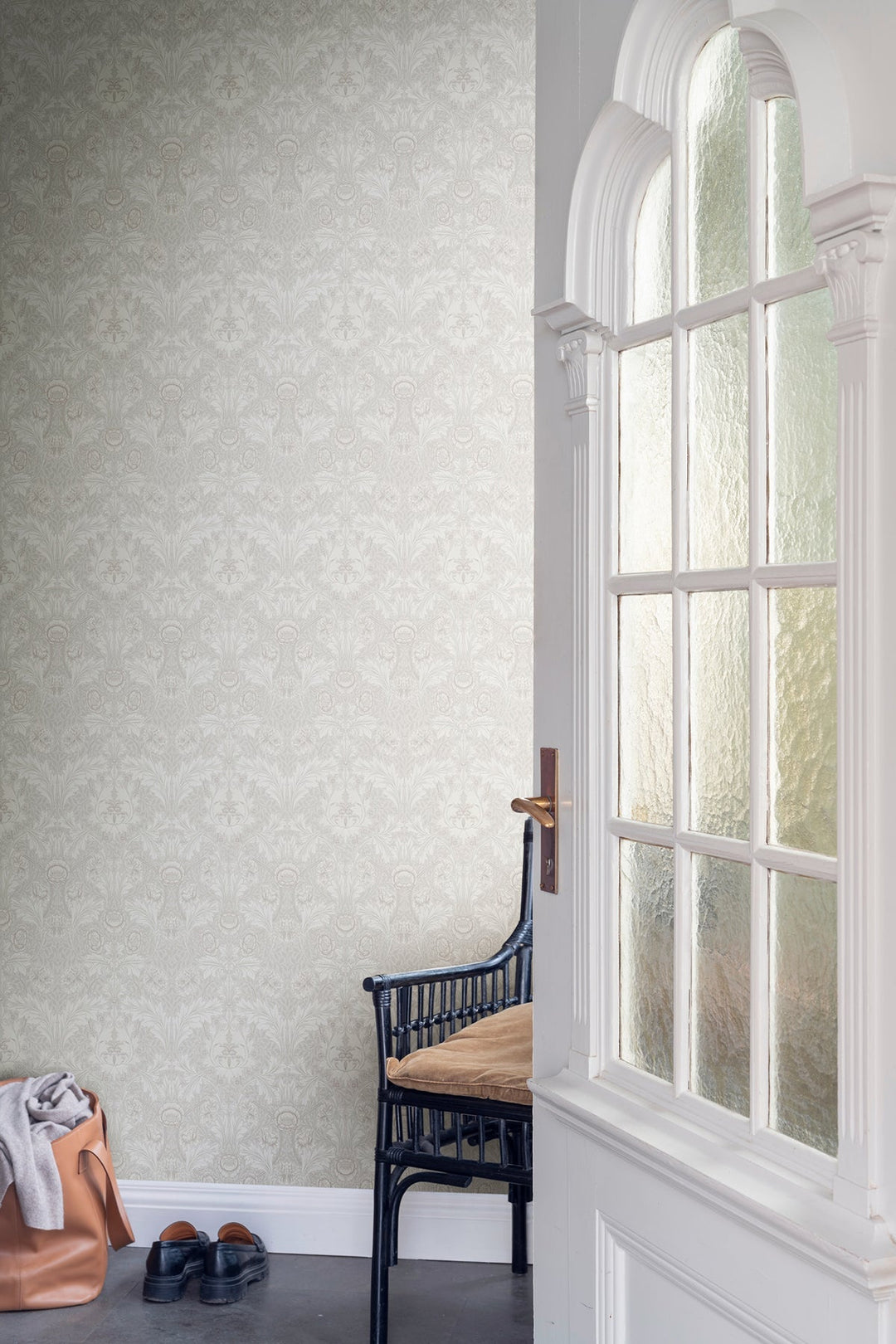 Myrtle Dove Floral Ogee Wallpaper by A-Street Prints Designer