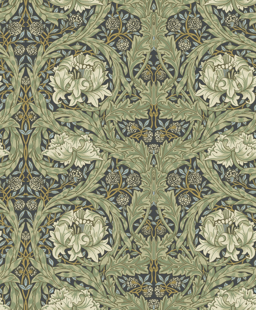 African Marigold Sea Green Floral Wallpaper by A-Street Prints Designer