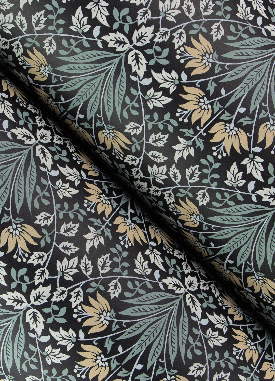 Woodbury Black Floral Damask Wallpaper by A-Street Prints Designer