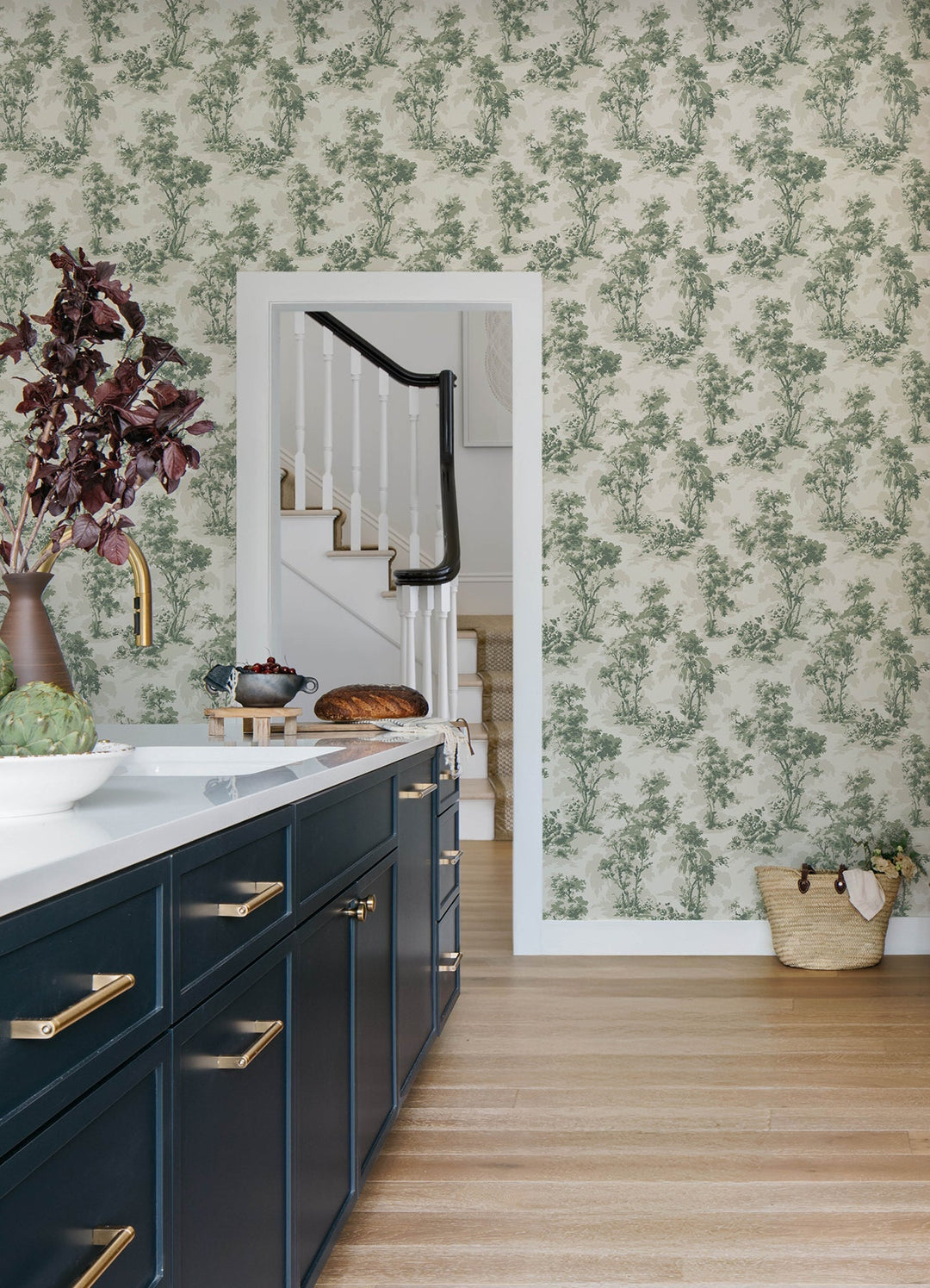 Sainsbury Sage Forest Wallpaper by A-Street Prints Designer
