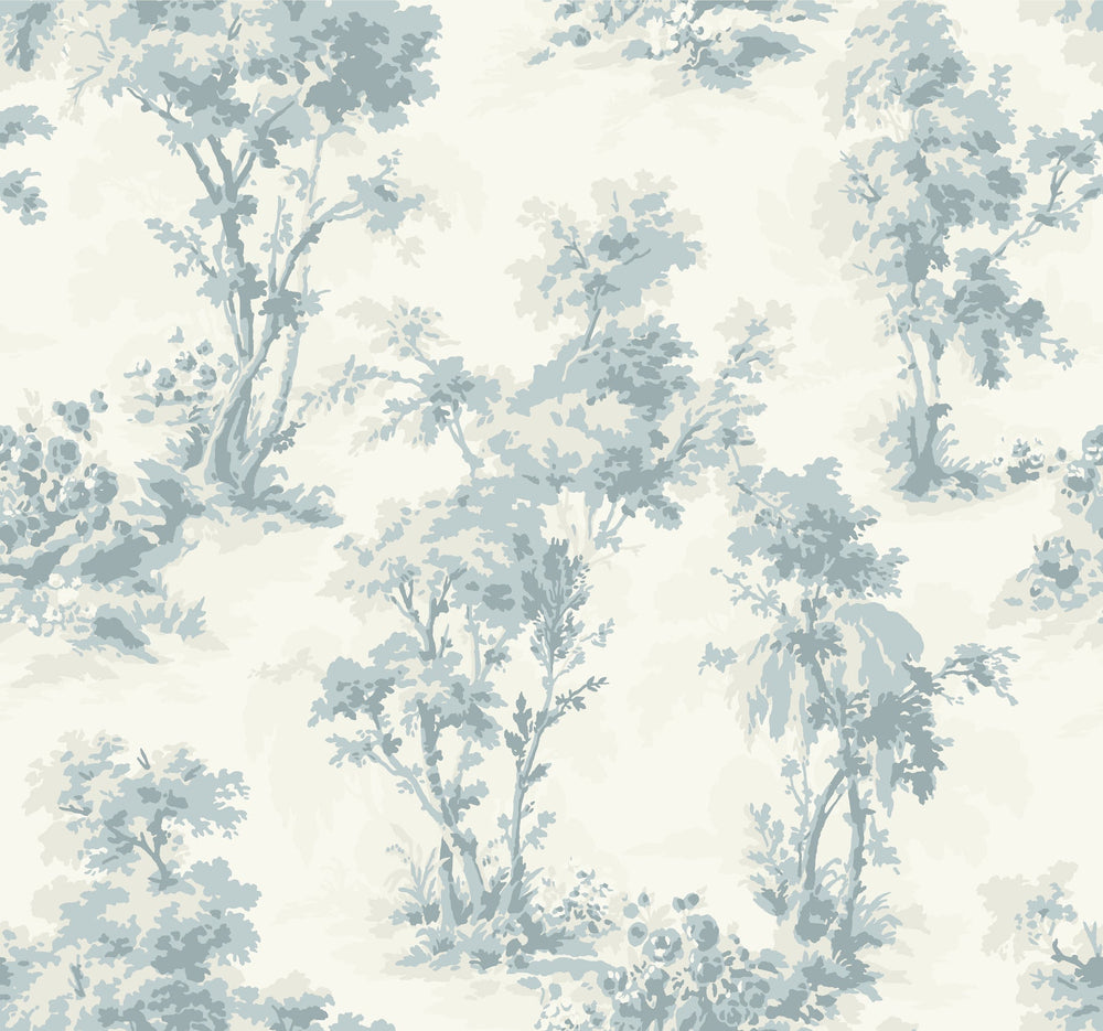 Sainsbury Light Blue Forest Wallpaper by A-Street Prints Designer