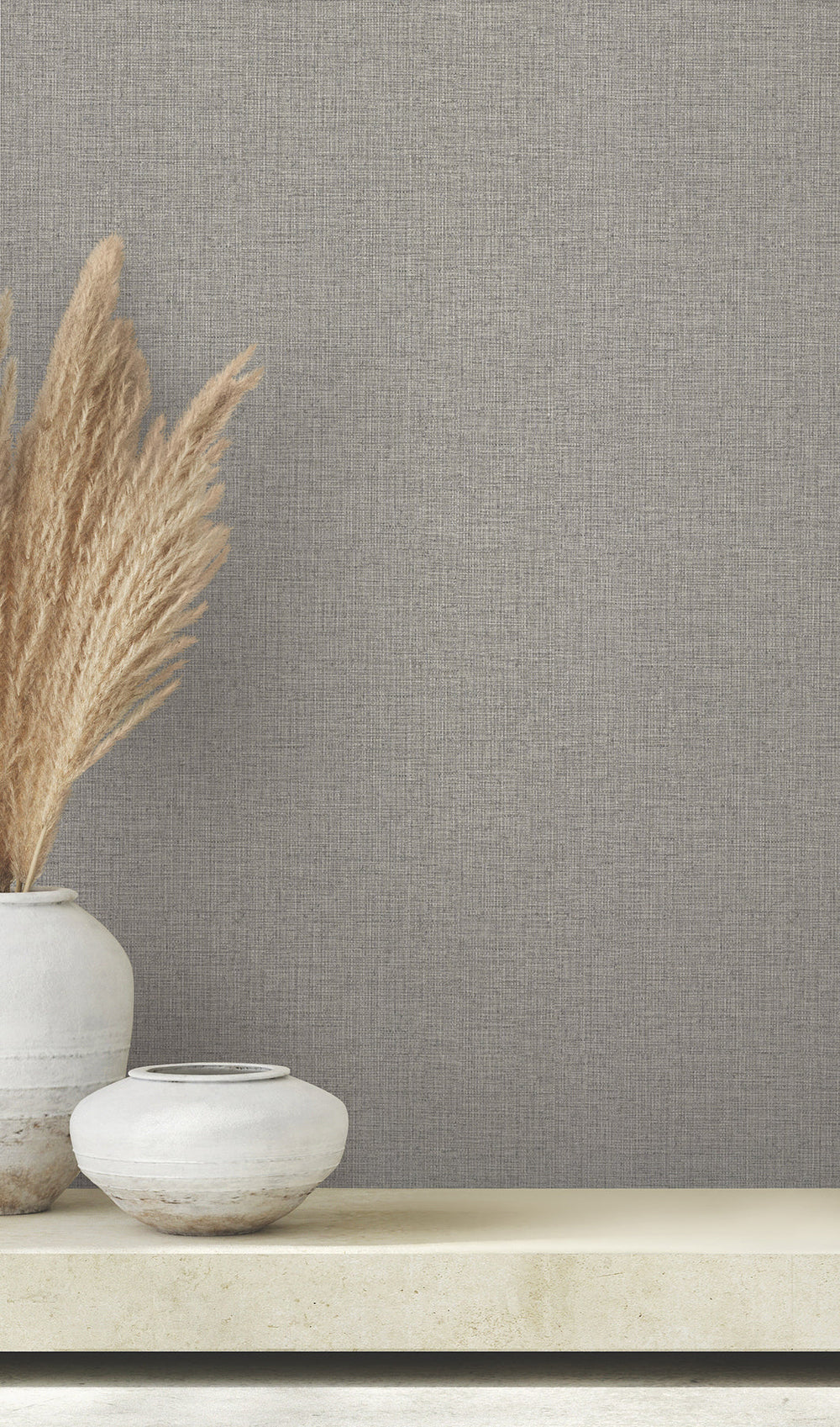 Clarkson Slate Woven Wallpaper by Warner Designer