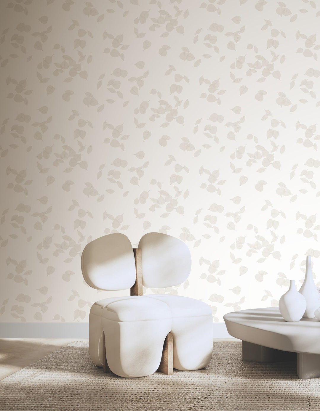 Myles Gold Leaves Wallpaper by Warner Designer