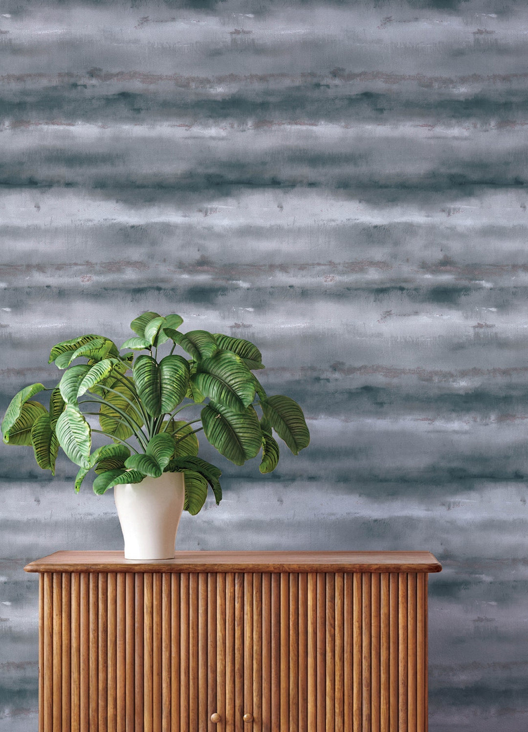 Ayla Indigo Abstract Stripe Wallpaper by A-Street Prints Designer