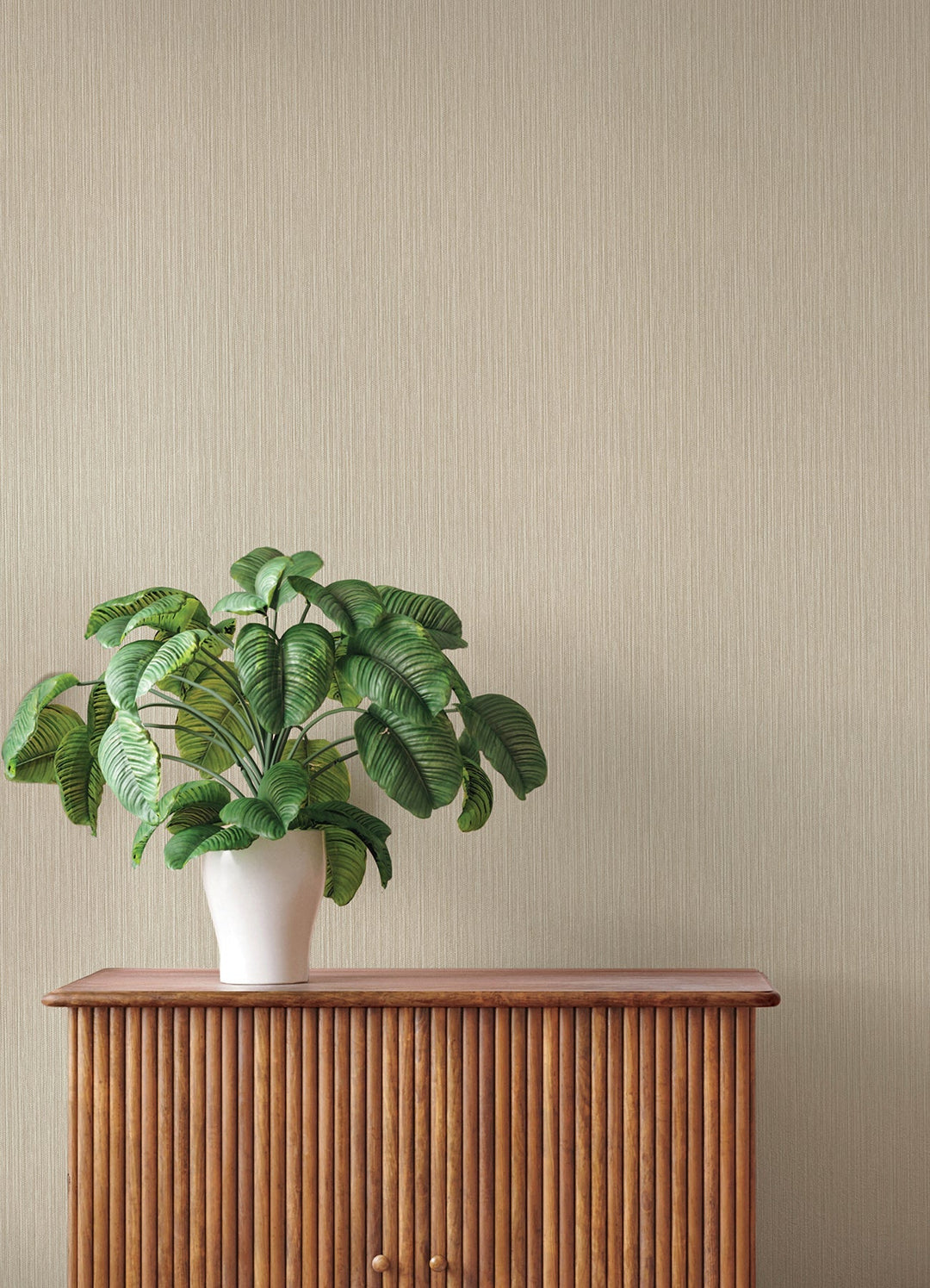 Ewan Beige Textured Stripe Wallpaper by A-Street Prints Designer