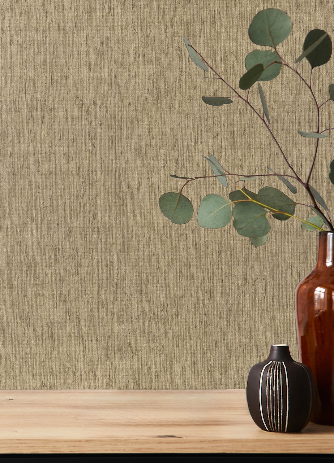 Roison Khaki Birch Bark Wallpaper by A-Street Prints Designer