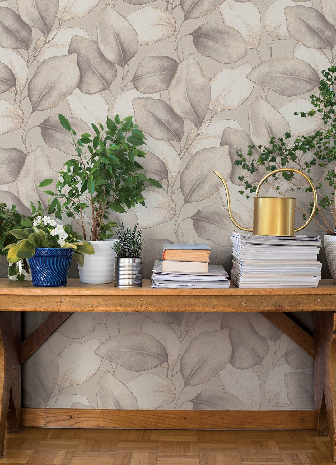 Evanthe Grey Vine Wallpaper by A-Street Prints Designer