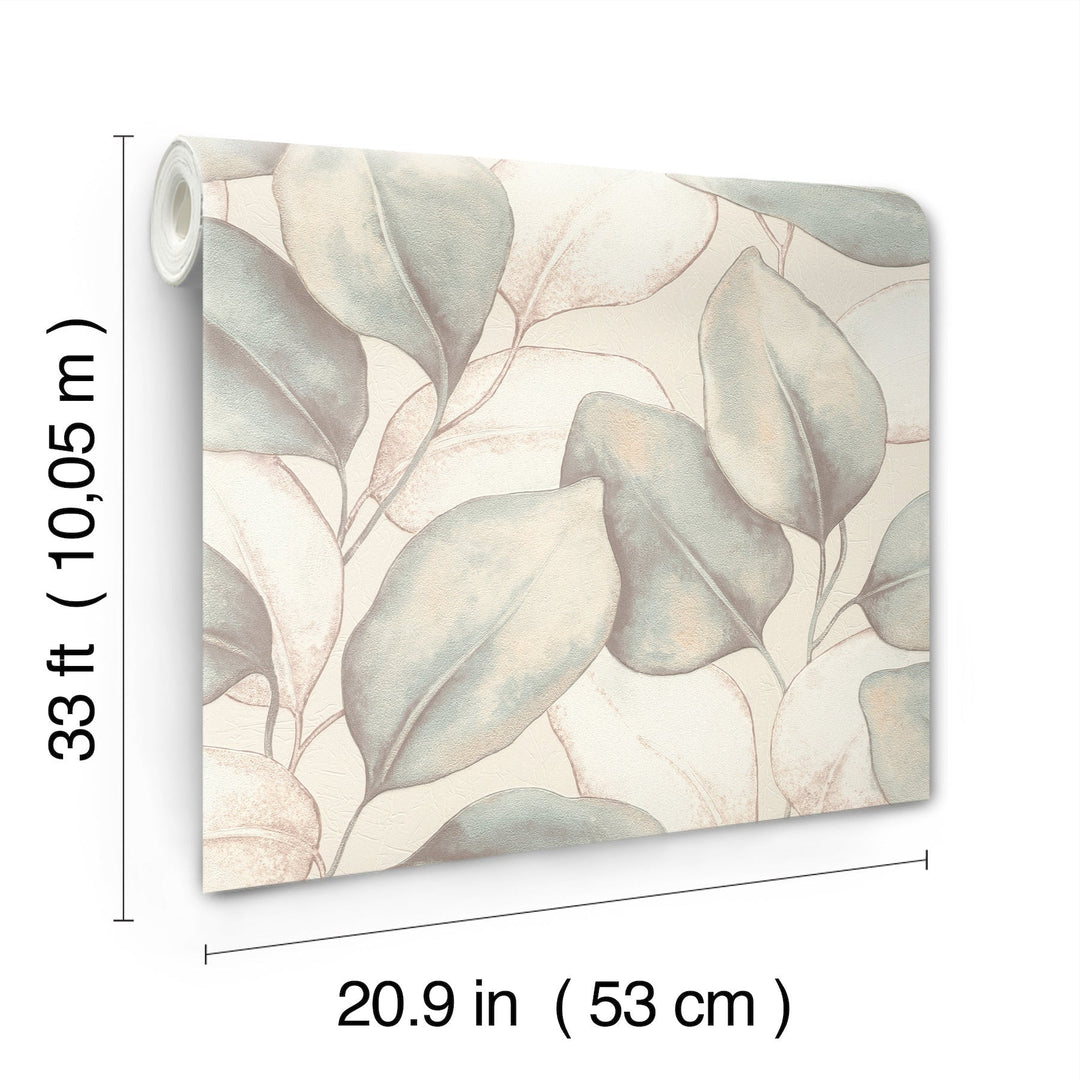 Evanthe Aqua Vine Wallpaper by A-Street Prints Designer