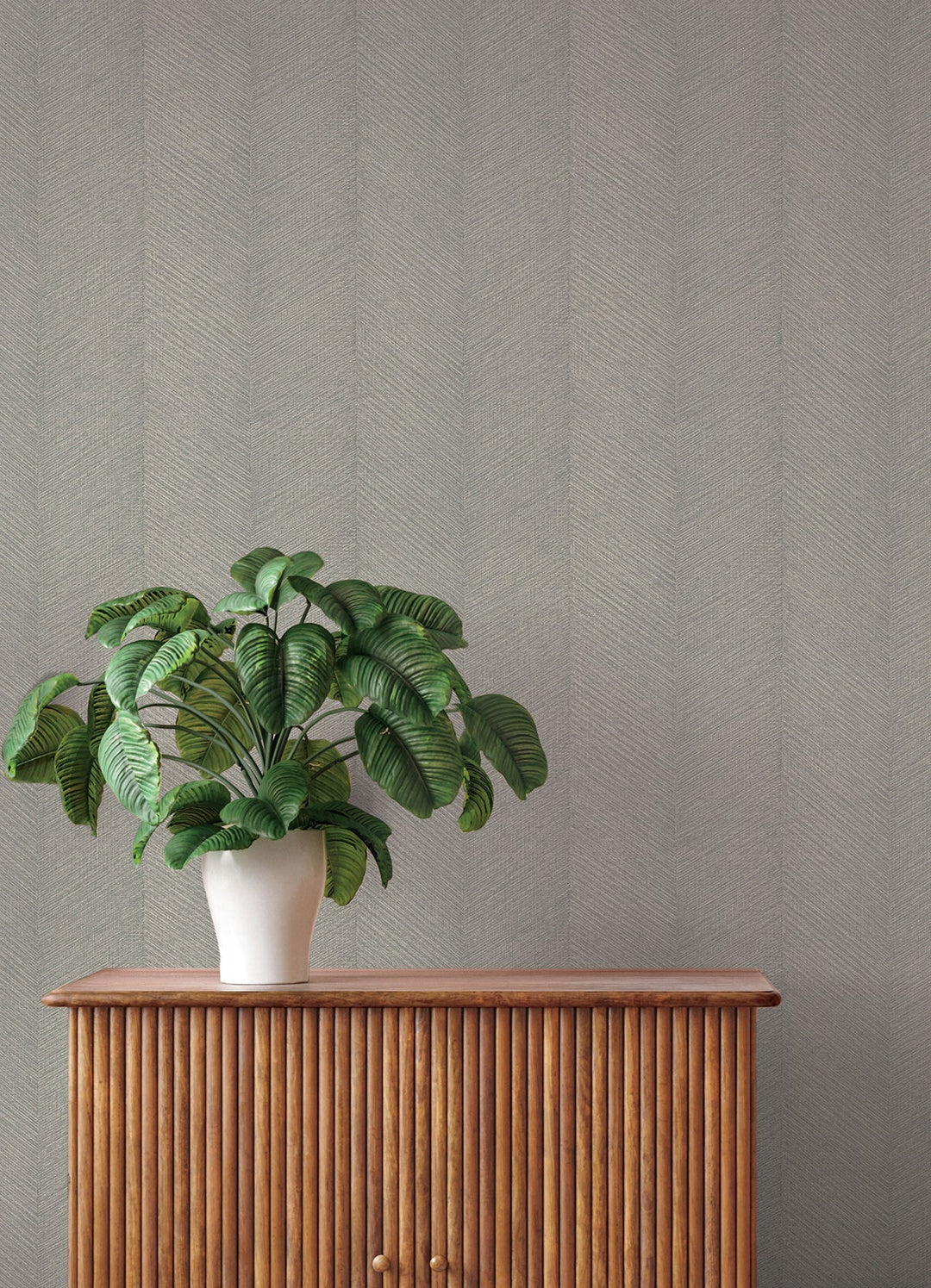 Ione Grey Textured Chevron Wallpaper by A-Street Prints Designer