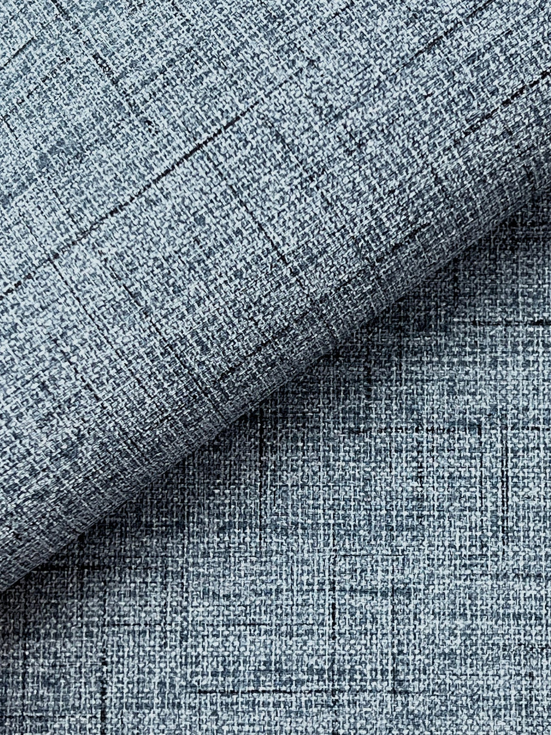 Leon Denim Faux Fabric Wallpaper by Warner Designer