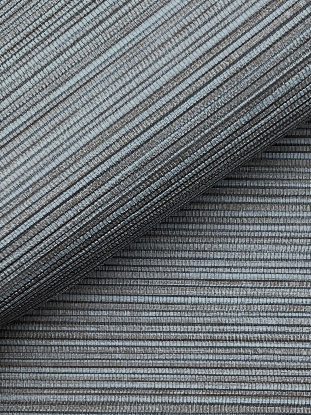 Lorn Blue Faux Grasscloth Wallpaper by Warner Designer