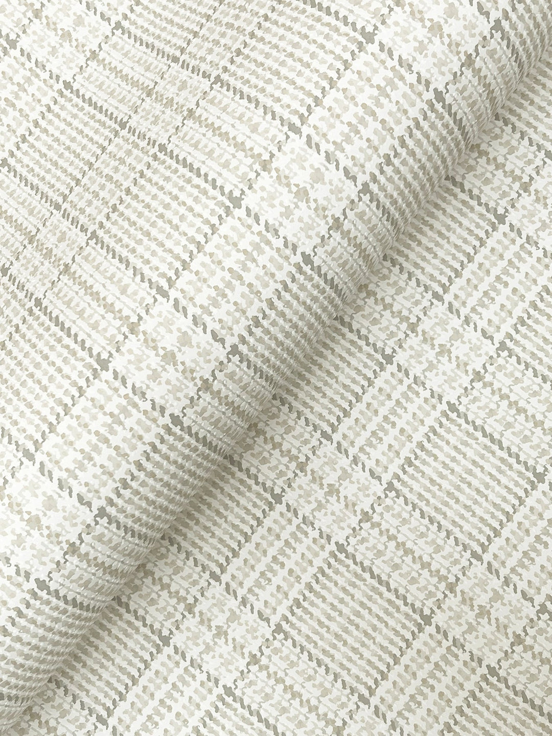 Harrington Plaid Neutral Glen Check Wallpaper by Ronald Redding Designer