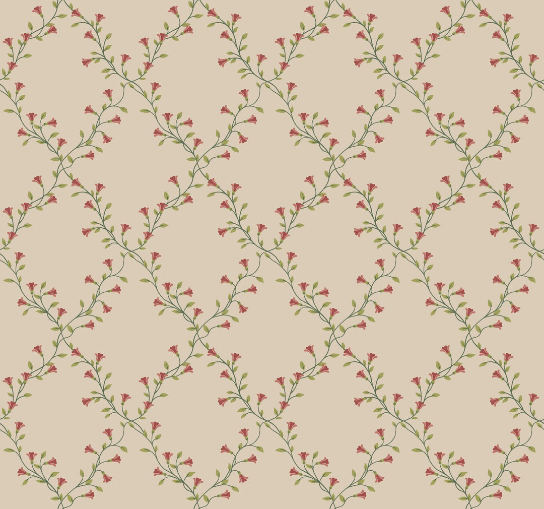 Bellflower Beige Wallpaper by Rifle Paper Co. Designer