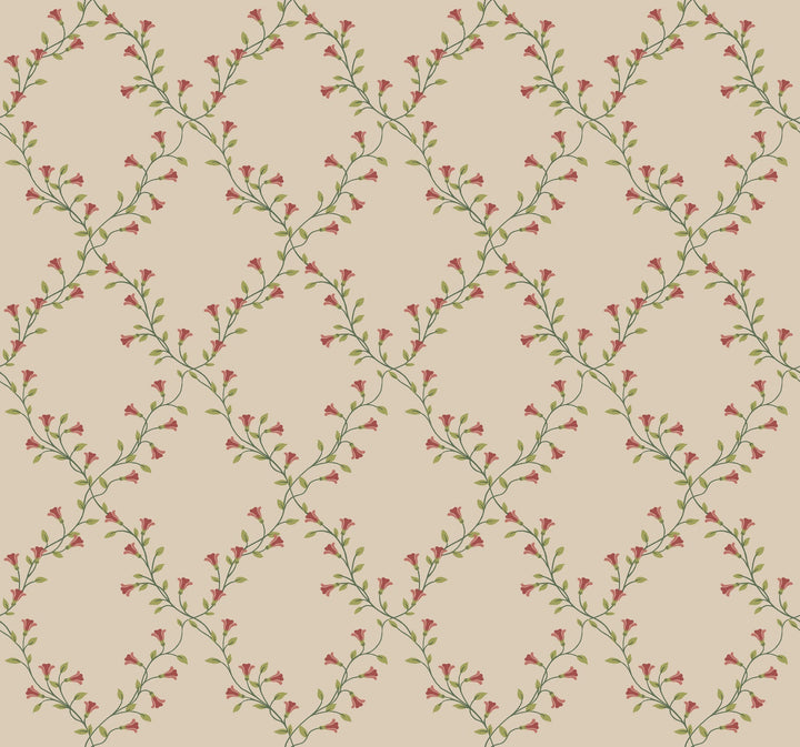 Bellflower Beige Wallpaper by Rifle Paper Co. Designer