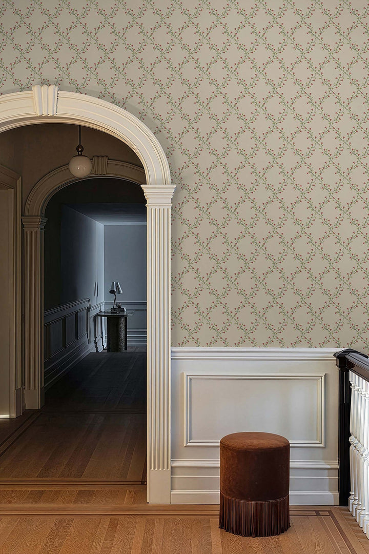 Bellflower Beige Wallpaper by Rifle Paper Co. Designer