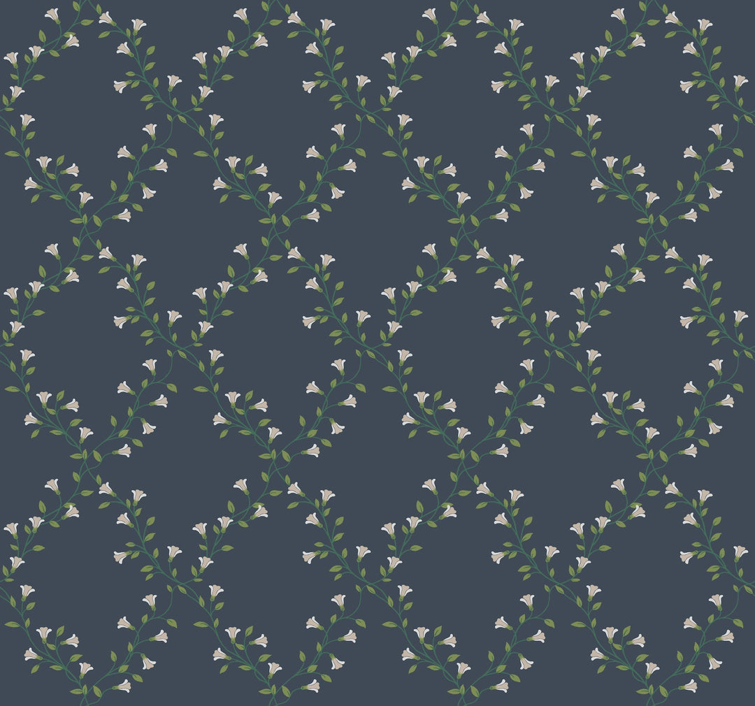 Bellflower Navy Wallpaper by Rifle Paper Co. Designer