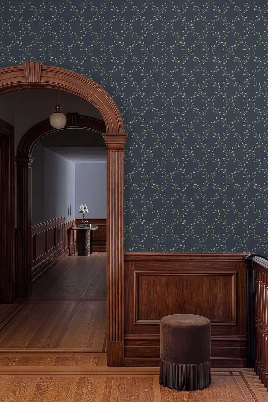 Bellflower Navy Wallpaper by Rifle Paper Co. Designer