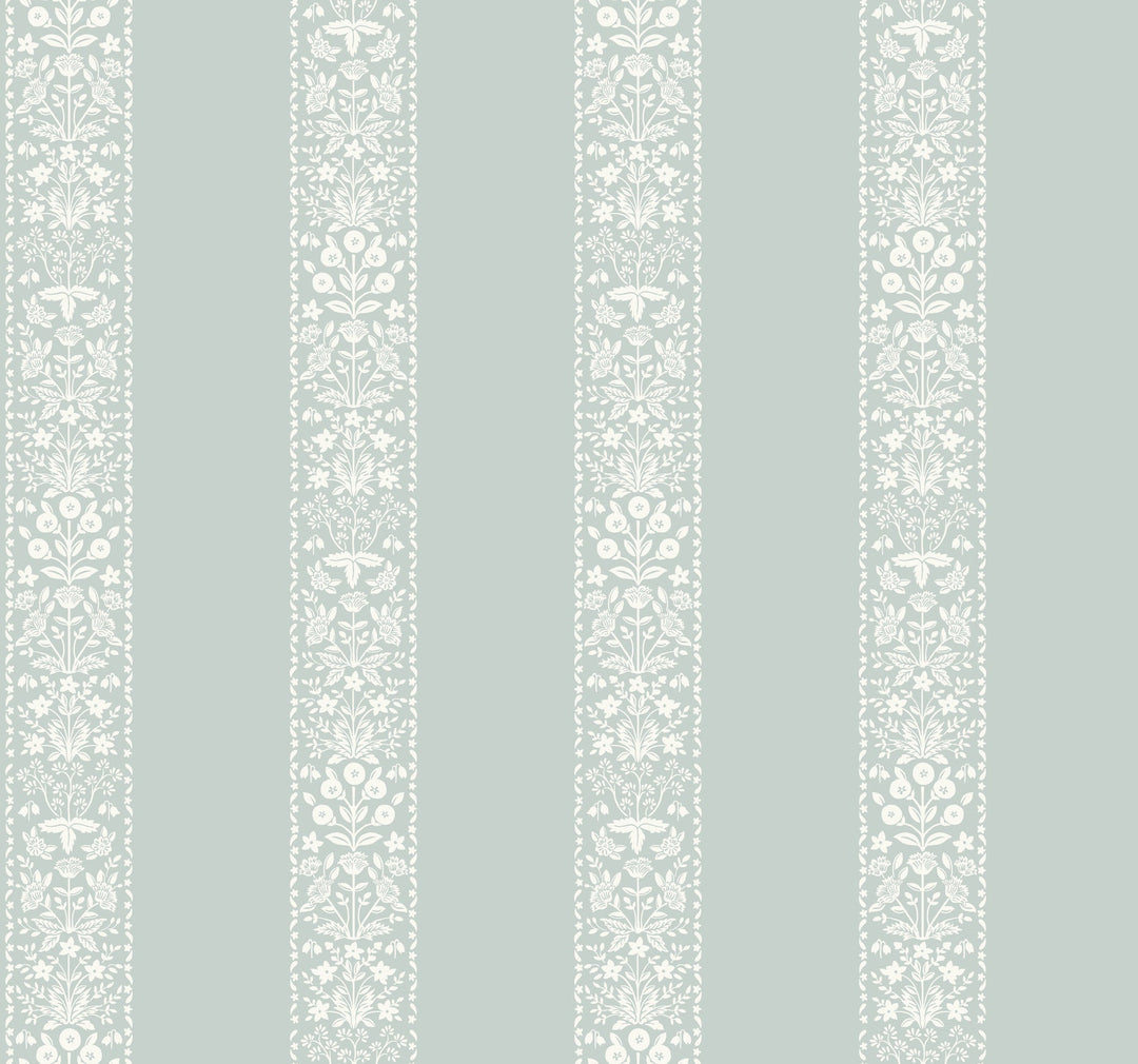 Estee Stripe Slate Wallpaper by Rifle Paper Co. Designer