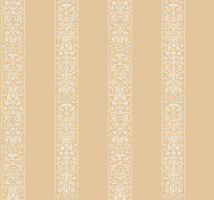 Estee Stripe Gold Wallpaper by Rifle Paper Co. Designer