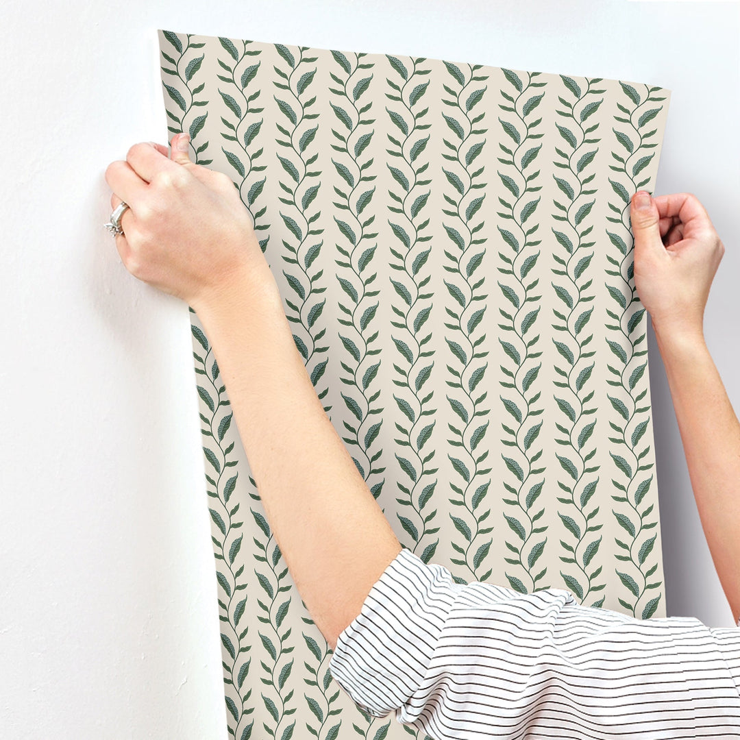 Seagrass Emerald & Linen Wallpaper by Rifle Paper Co. Designer