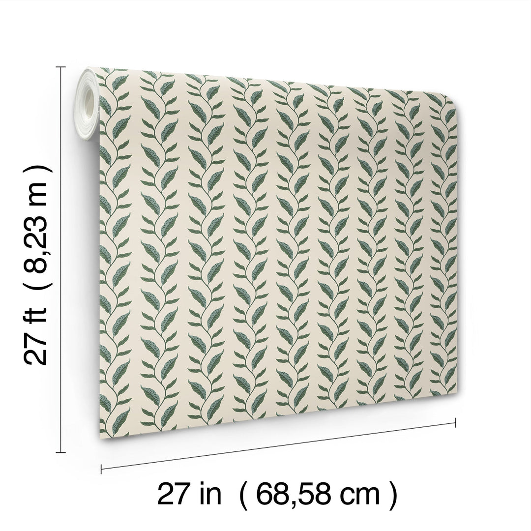 Seagrass Emerald & Linen Wallpaper by Rifle Paper Co. Designer