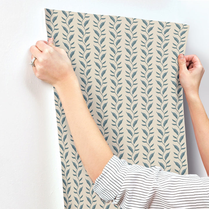 Seagrass Slate & Linen Wallpaper by Rifle Paper Co. Designer