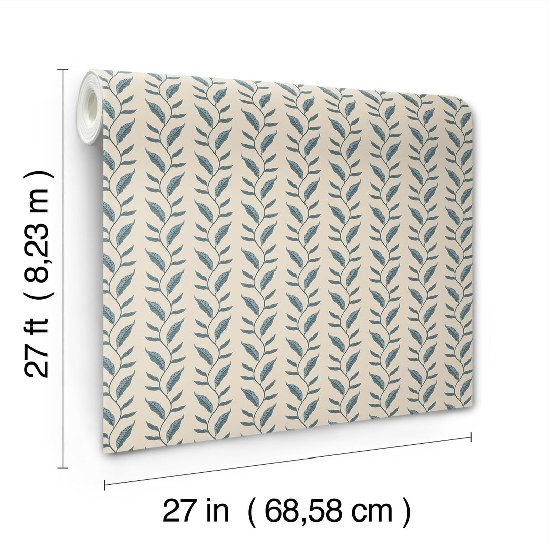 Seagrass Slate & Linen Wallpaper by Rifle Paper Co. Designer