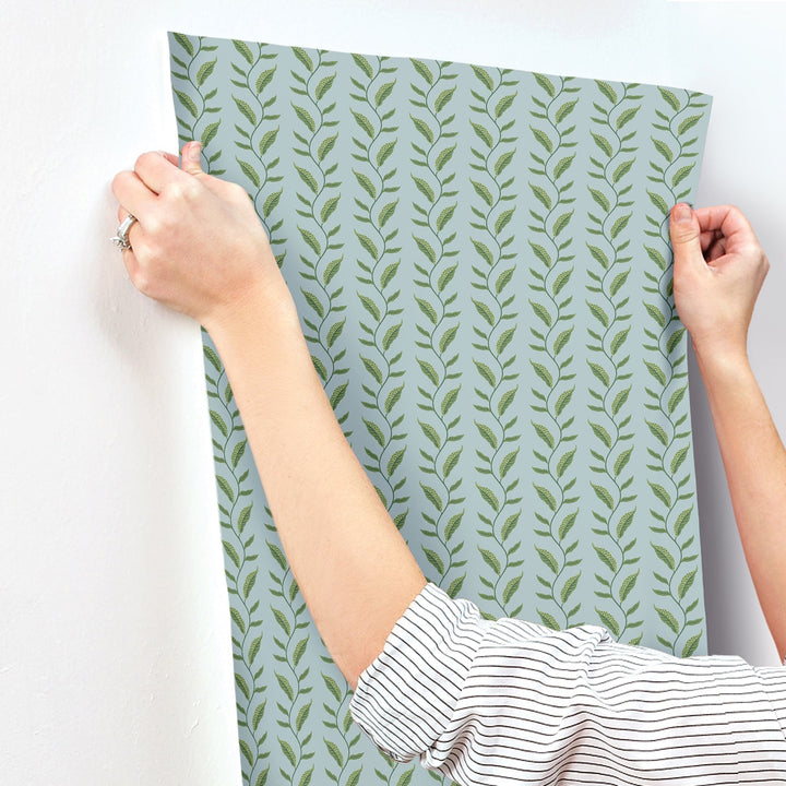 Seagrass Blue Wallpaper by Rifle Paper Co. Designer