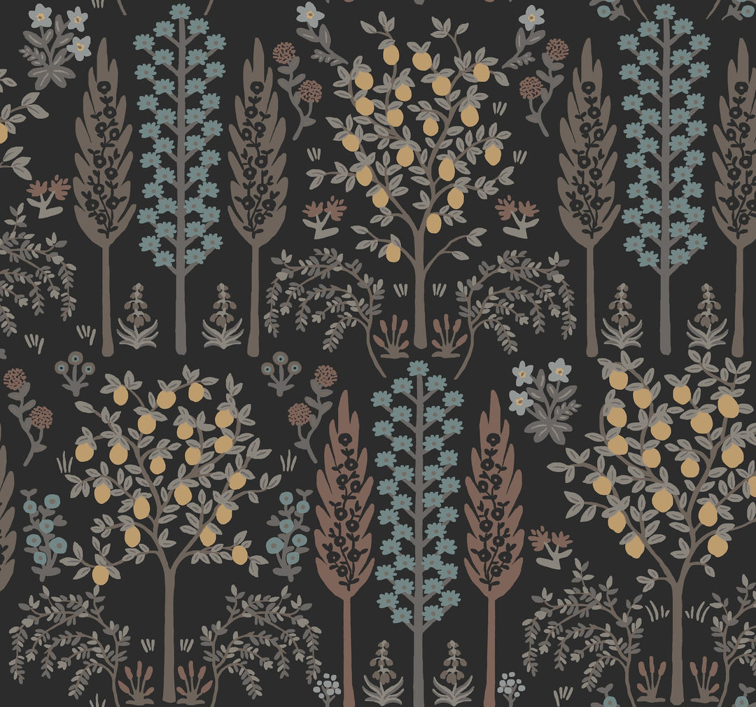 Fenna Black Wallpaper by Rifle Paper Co. Designer
