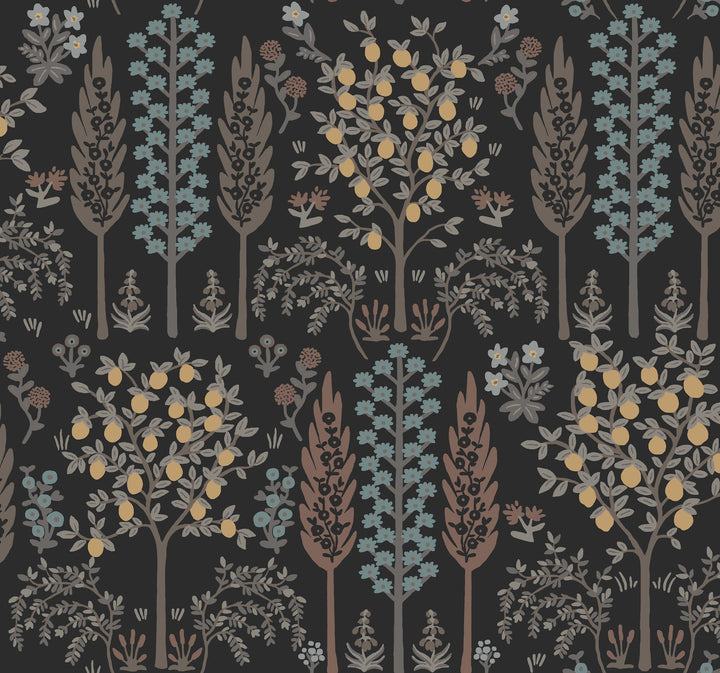Fenna Black Wallpaper by Rifle Paper Co. Designer