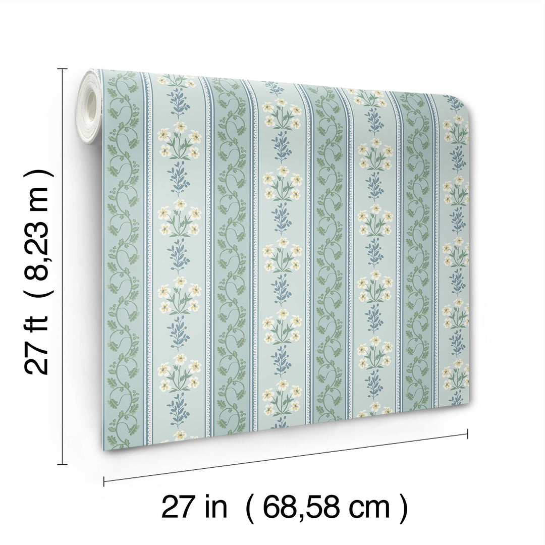 Portico Blue Wallpaper by Rifle Paper Co. Designer