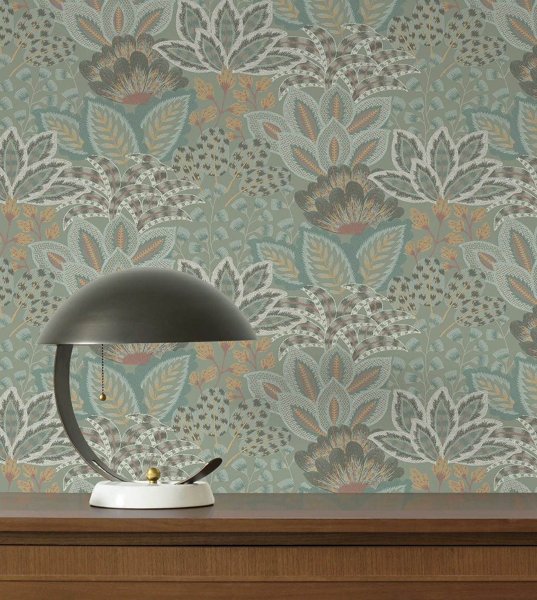 Catherine Sage Botanical Wallpaper by York Wallcoverings Designer