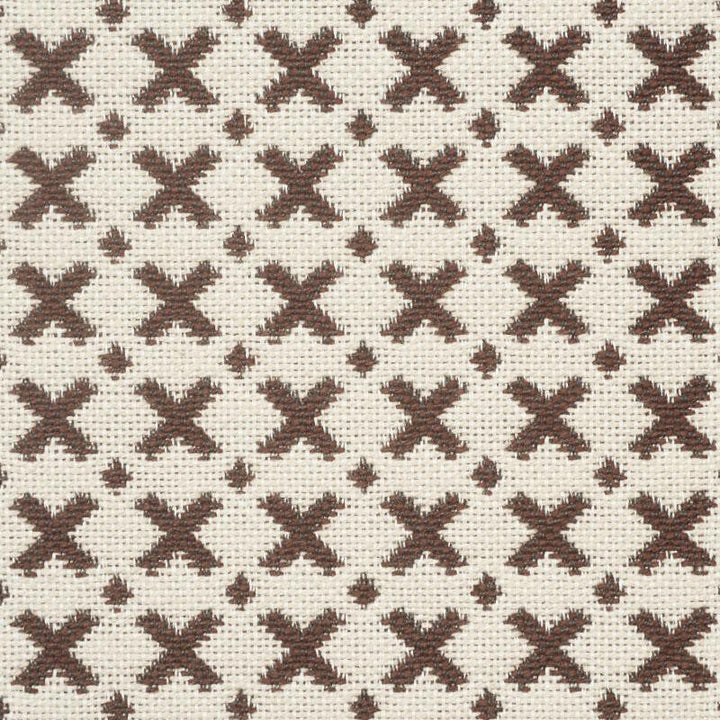 Elias Brown & Ecru 77202 by Schumacher Designer Fabric Step Lively - Swanky Fabrics -