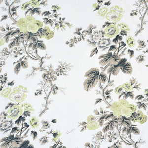 Schumacher Fabric Pyne Hollyhock Green Tea 174455