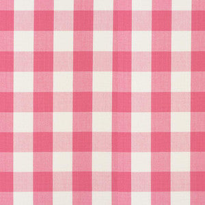 Schumacher Fabric Camden Cotton Check Magenta 77321