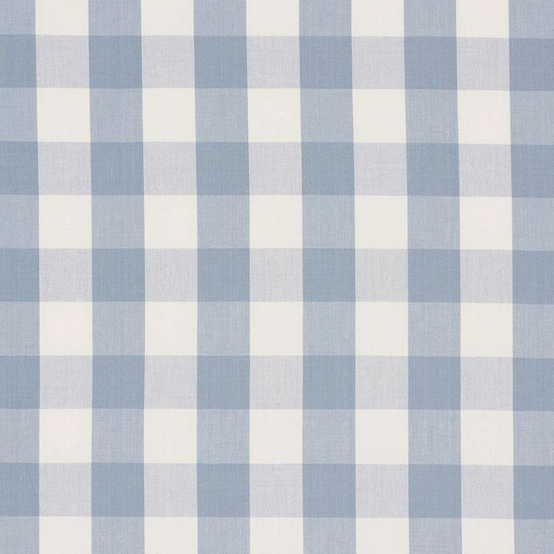 Camden Cotton Check Sky 63048 by Schumacher Designer Fabric Revisit Of Popular Patterns 3.0" - Swanky Fabrics -