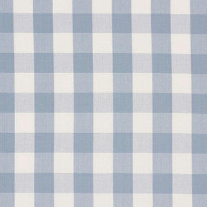 Schumacher Fabric Camden Cotton Check Sky 63048