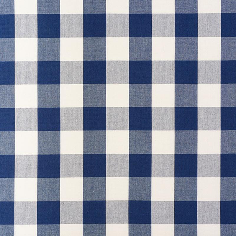 Camden Cotton Check Navy 63043 by Schumacher Designer Fabric Revisit Of Popular Patterns 3.0" - Swanky Fabrics -