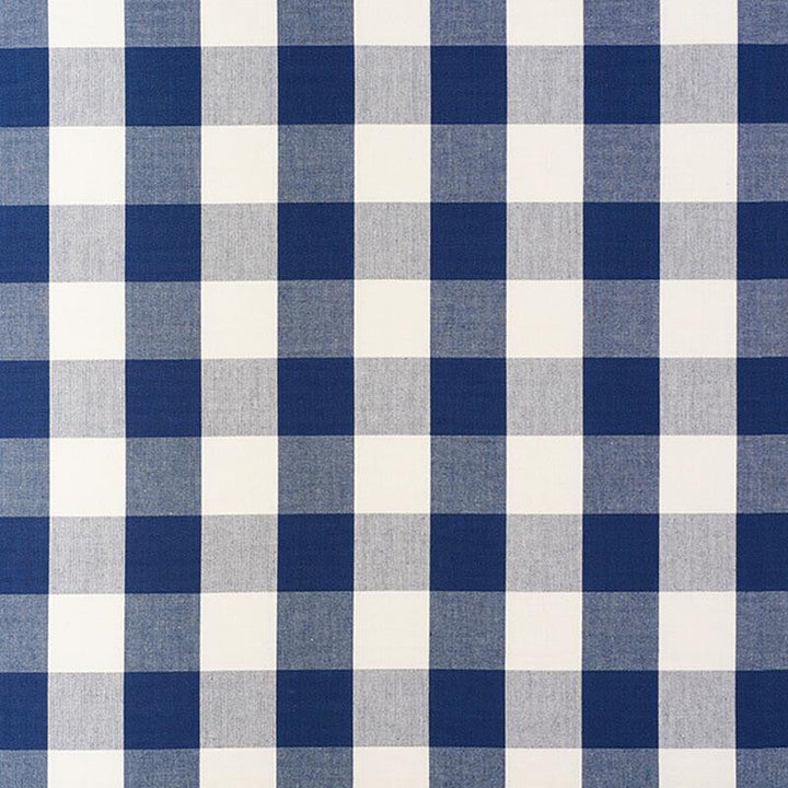 Camden Cotton Check Navy 63043 by Schumacher Designer Fabric Revisit Of Popular Patterns 3.0" - Swanky Fabrics -