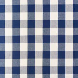 Schumacher Fabric Camden Cotton Check Navy 63043