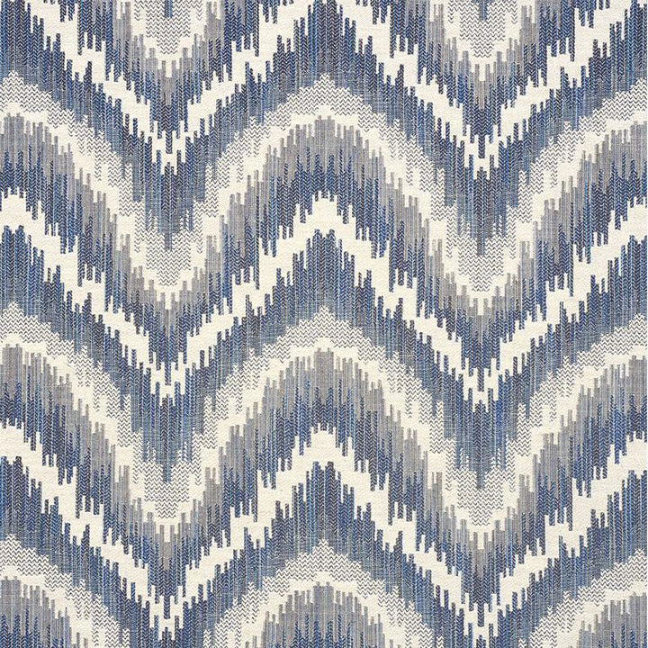 Von Armin Blue 77192 by Schumacher Designer Fabric Step Lively 14.0" - Swanky Fabrics -