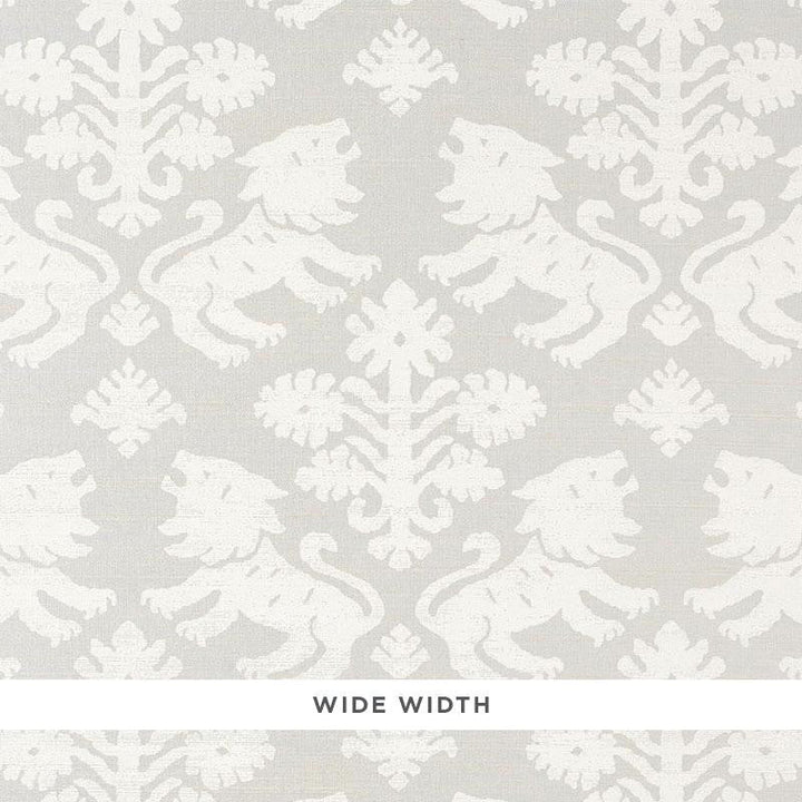 Regalia Sisal Ivory On Silver 5010532 by Schumacher Designer Wallpaper Step Lively 17.0" - Swanky Fabrics -