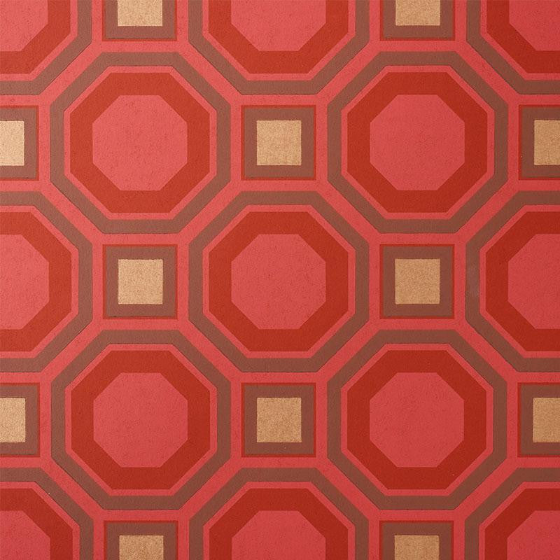 Hanover Ruby 5010431 by Schumacher Designer Wallpaper Step Lively 6.88" - Swanky Fabrics -